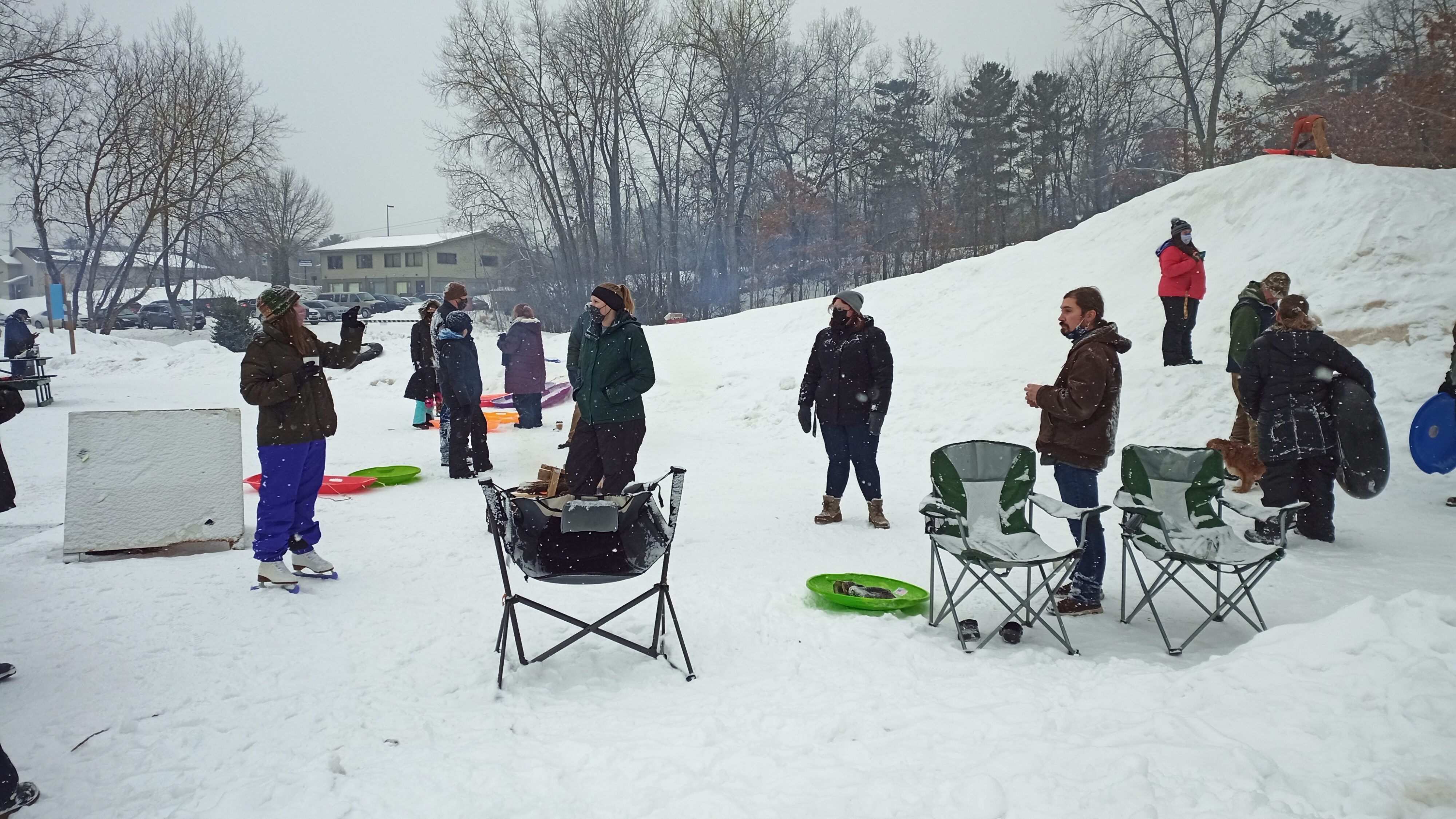 Skating and Sledding