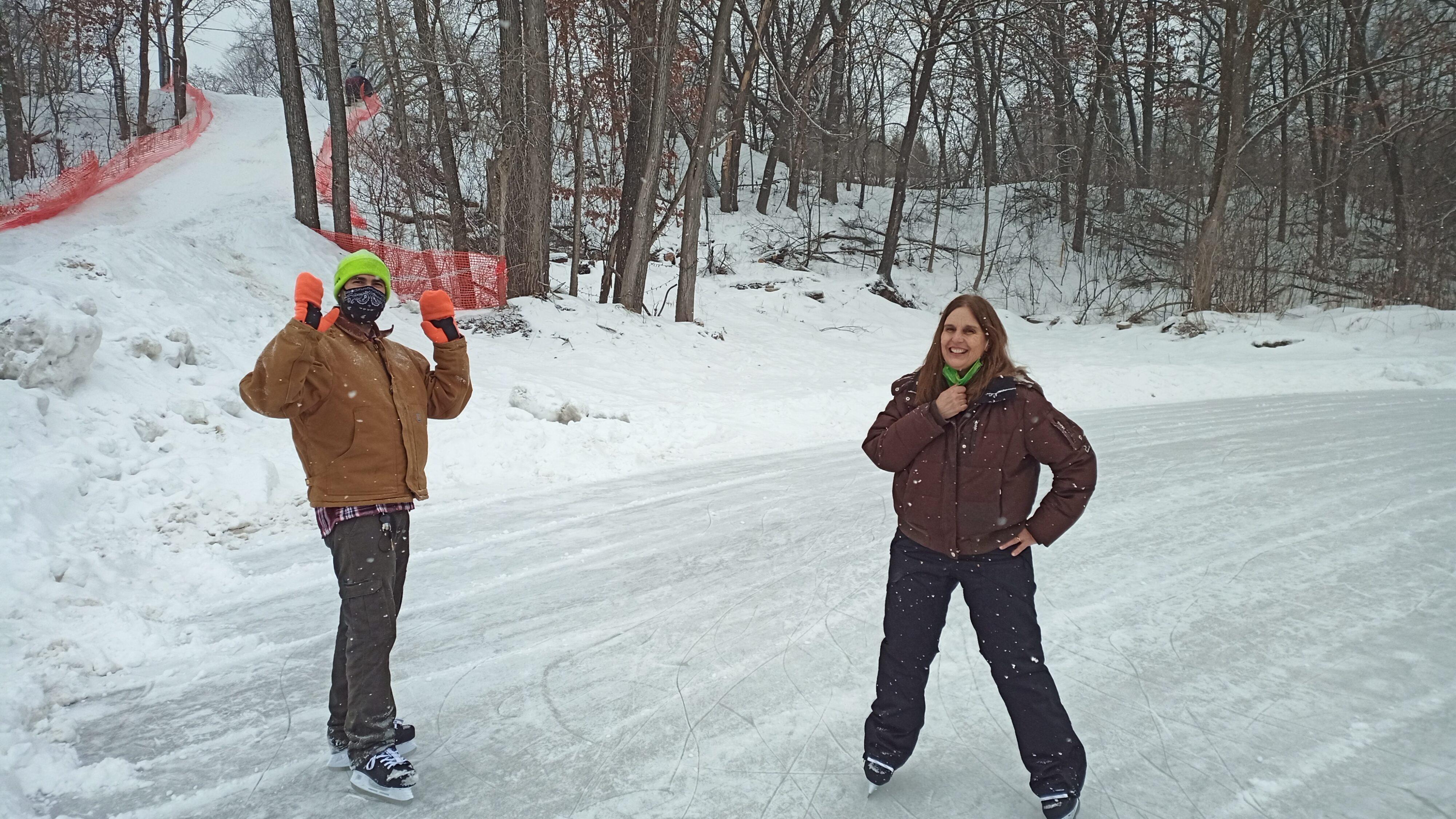Skating and Sledding